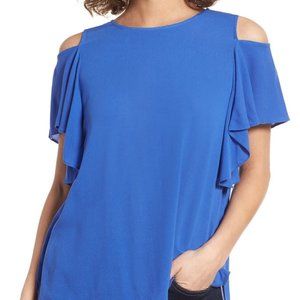 BP Ruffle Cold Shoulder Blouse
